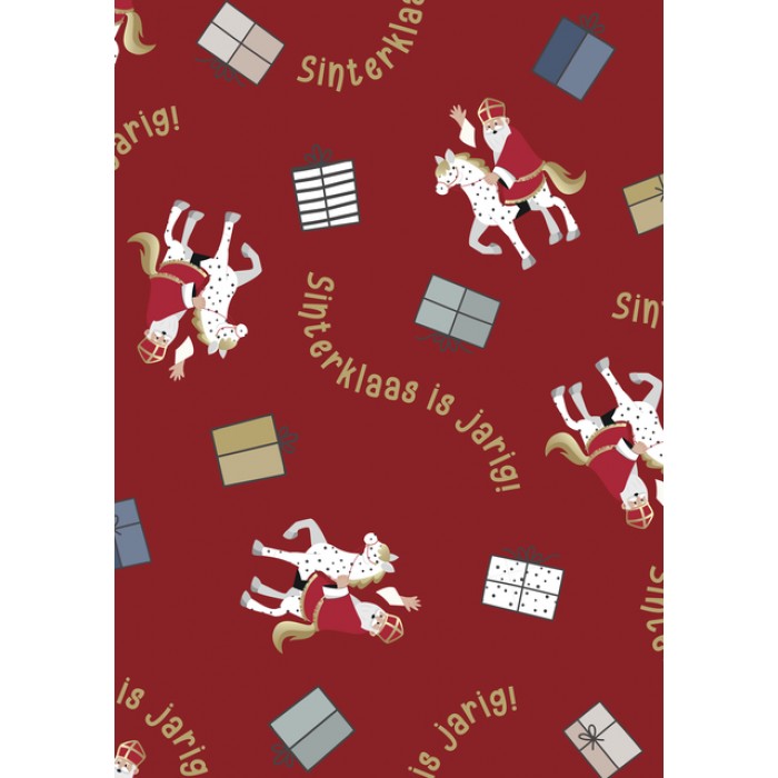 Inpakpapier Sint en Co 200x70cm assorti