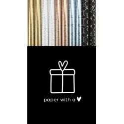 Inpakpapier Fancy vintage 150x70cm assorti