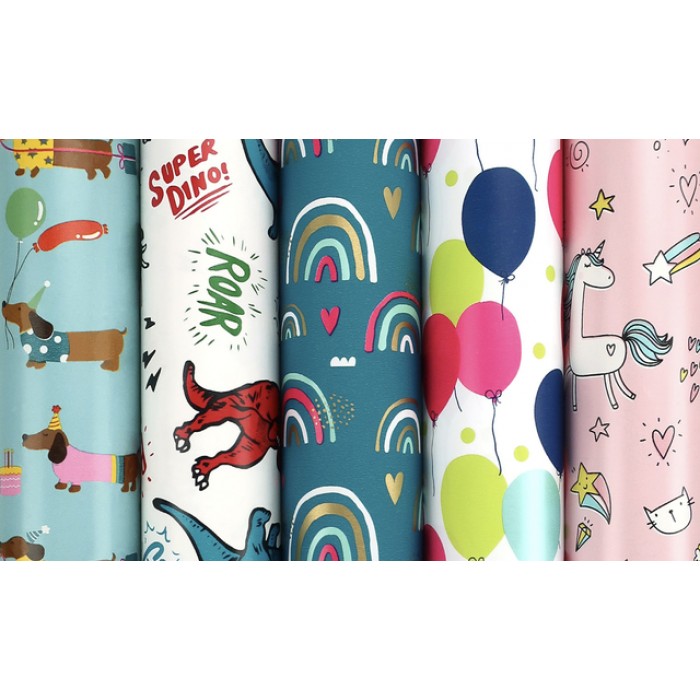 Inpakpapier Rotolux Rosie 200x70cm assorti
