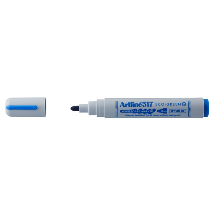 Whiteboardmarker Artline 517  Dry Safe Eco rond medium blauw