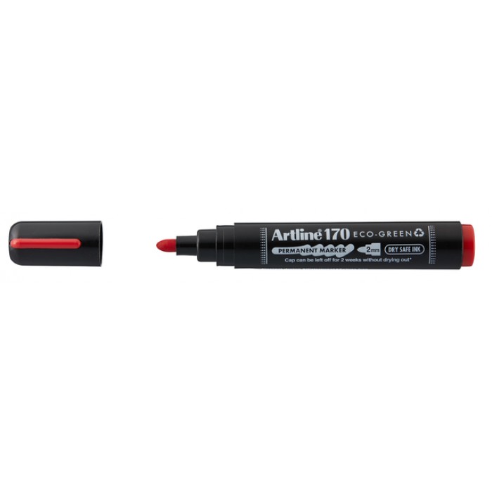 Permanent marker Artline 170 Dry Safe Eco rond medium rood