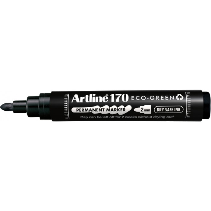 Permanent marker Artline170 Dry Safe Eco rond medium zwart