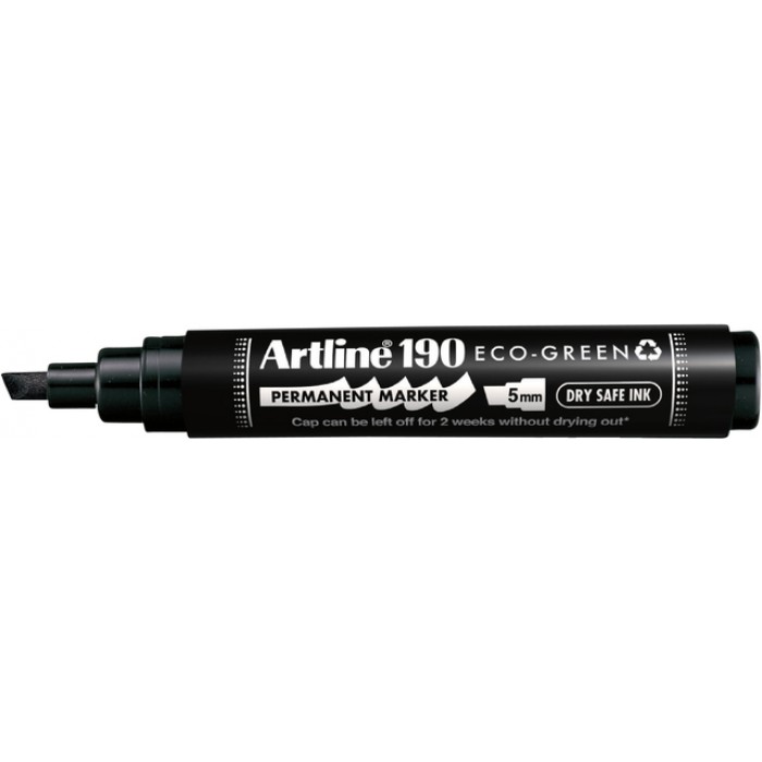 Permanent marker Artline 190  Dry Safe Eco schuin 2-5mm zwart