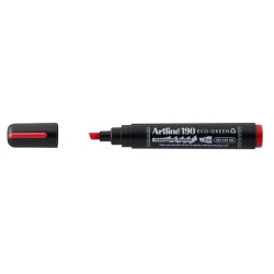 Klik hier voor meer details over  Permanent marker Artline 190 Dry Safe Eco schuin 2-5mm rood Permanent marker Artline 190 Dry Safe Eco schuin 2-5mm rood