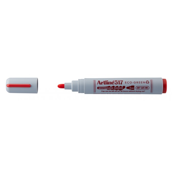 Whiteboardmarker Artline 517 Dry Safe Eco rond medium rood