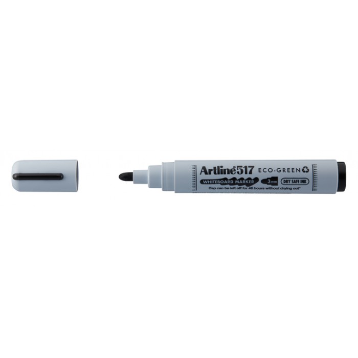 Whiteboardmarker Artline 517 Dry Safe Eco rond medium zwart