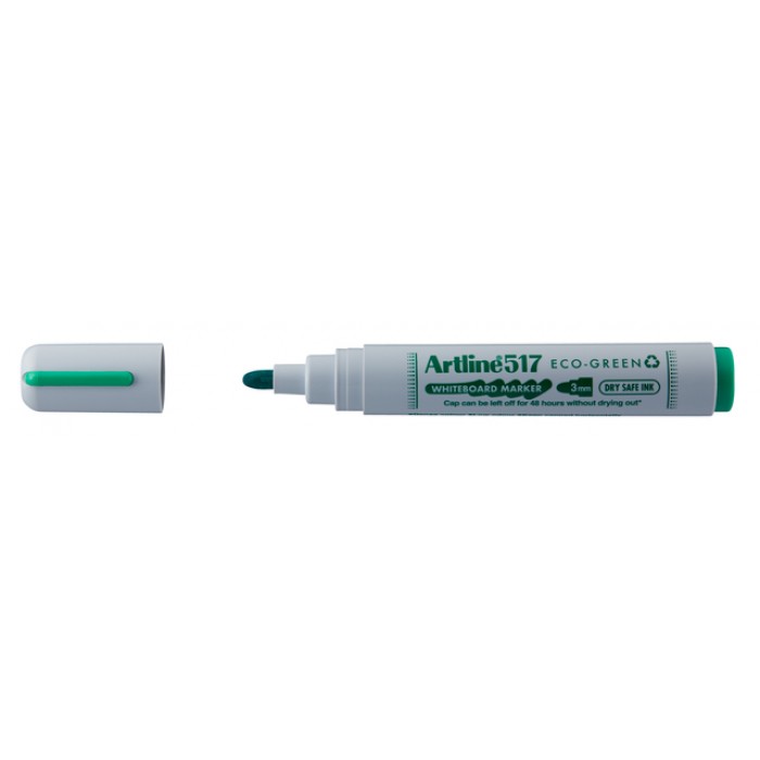 Whiteboardmarker Artline 517 Dry Safe Eco rond medium groen