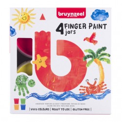 Vingerverf Bruynzeel Kids set à 4 kleuren 85ml