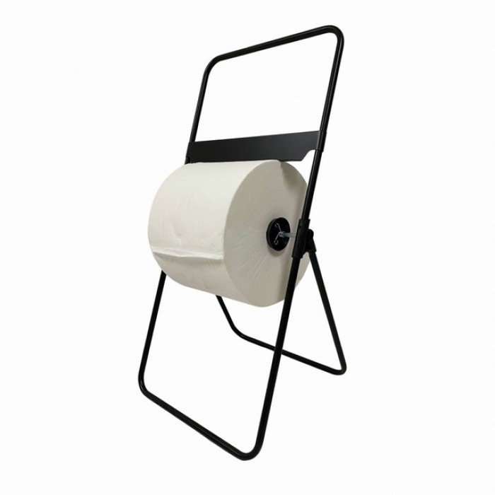 Poetspapierdispenser Euro Products V1 vloerstandaard zwart 438305