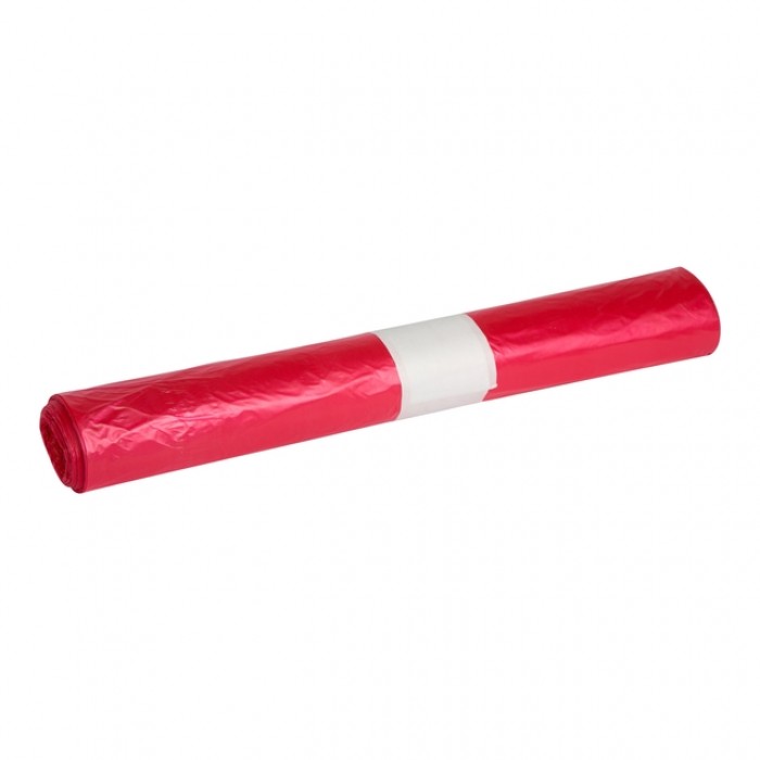 Afvalzak Propsac HDPE T25 70x110cm 120L rood rol &agrave; 20 stuks