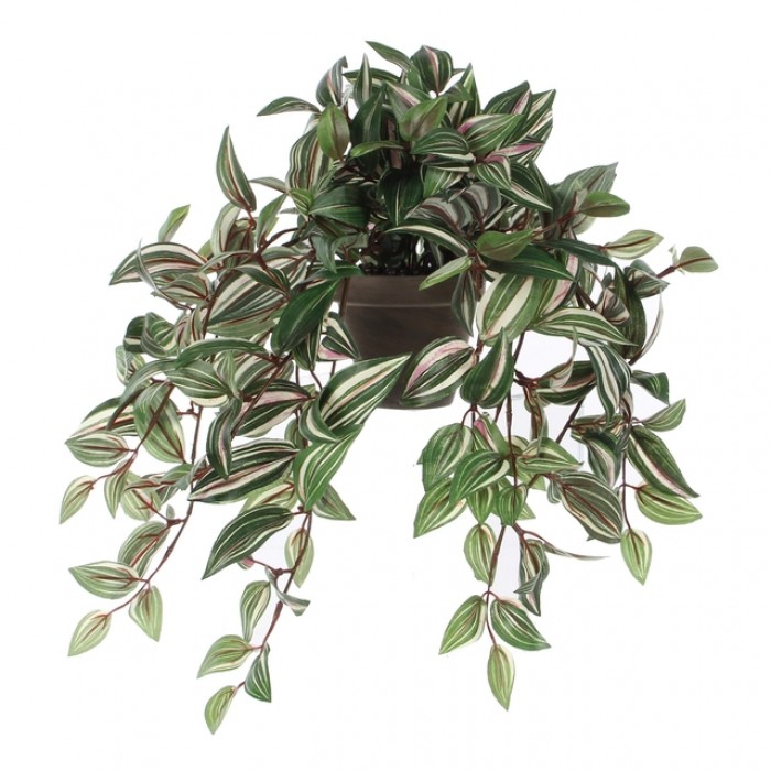 Kunstplant Mica Tradescantia hangend groen Ø25 45cm