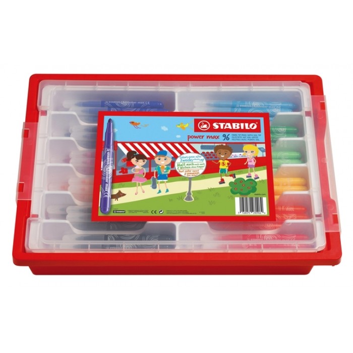 Viltstift STABILO power Max 980 XL assorti classpack à 96 stuks