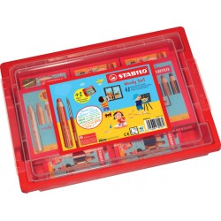 Kleurpotloden STABILO 882 woody 3 in 1 incl 2 slijpers classpack 48st