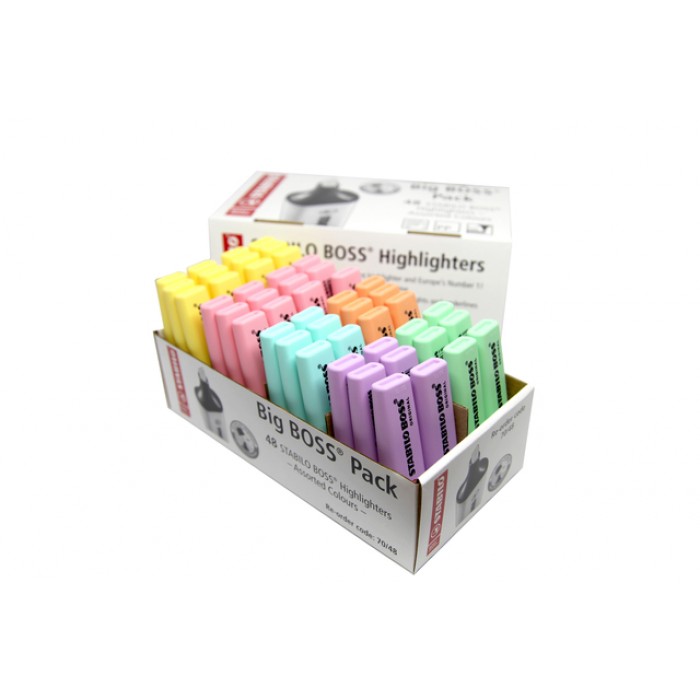 Markeerstift STABILO BOSS Original 70 ass pastel classpack à 48 stuks