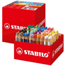 Kleurpotloden STABILO 882 woody 3 in 1 incl 4 slijpers classpack 76st