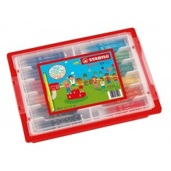 Viltstift STABILO Trio A-Z 378 fijn assorti classpack à 144 stuks