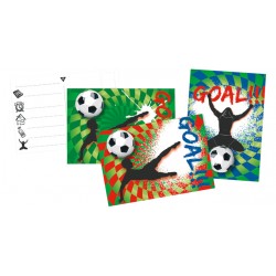 Wenskaart Haza uitnodiging goal! 6 stuks