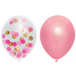 Ballon Haza prinses pink &Oslash;30cm 6 stuks