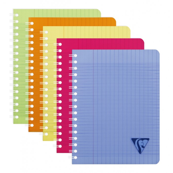Schrift Clairefontaine Linicolor 170x220 mm s&eacute;y 50 pagina's 90 gram assorti