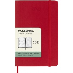 Agenda 2027 Moleskine 12M Planner Weekly 7dagen/1pagina pocket sc scarlet red