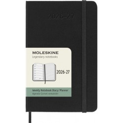 Agenda 2027 Moleskine 18M Planner Weekly 7dagen/1pagina pocket hc black
