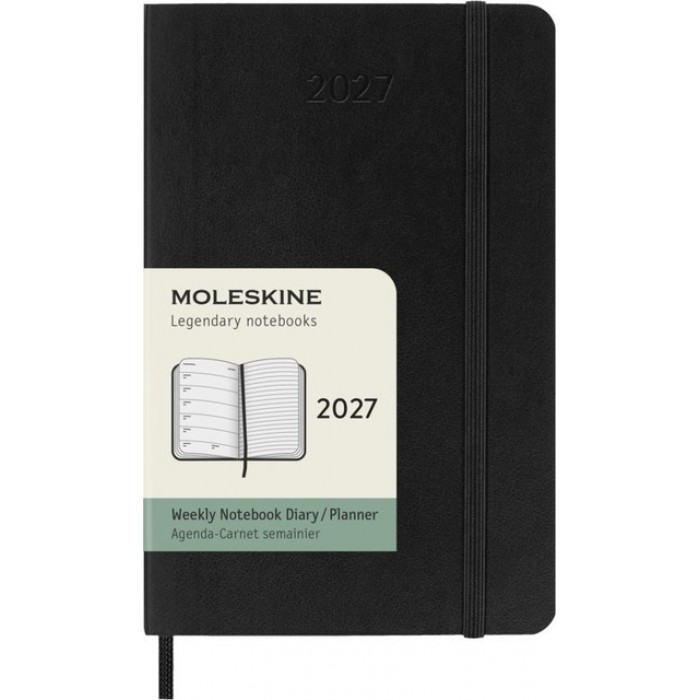 Agenda 2027 Moleskine 12M Planner Weekly 7dagen/1pagina pocket sc black