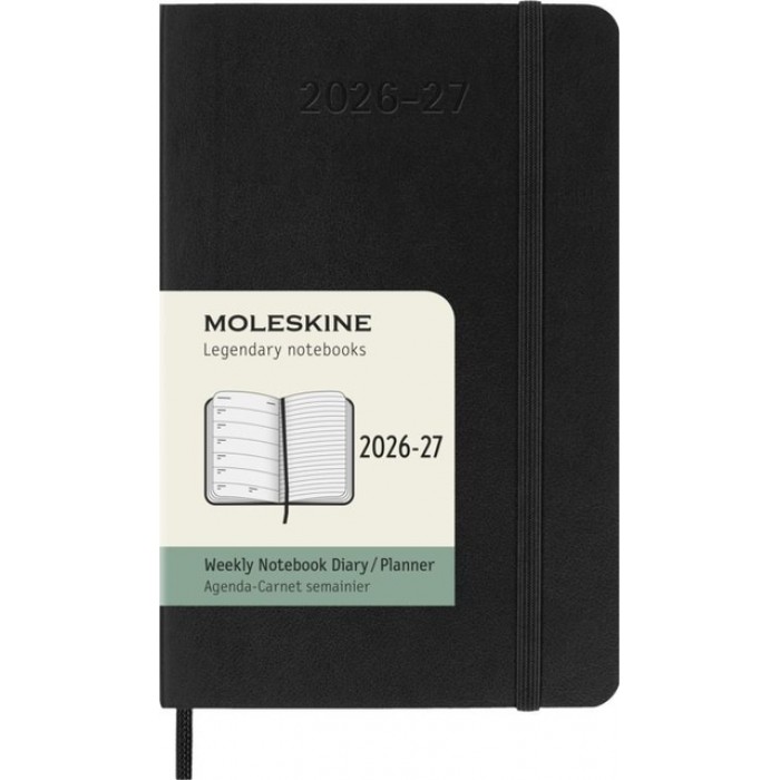 Agenda 2027 Moleskine 18M Planner Weekly 7dagen/1pagina pocket sc black