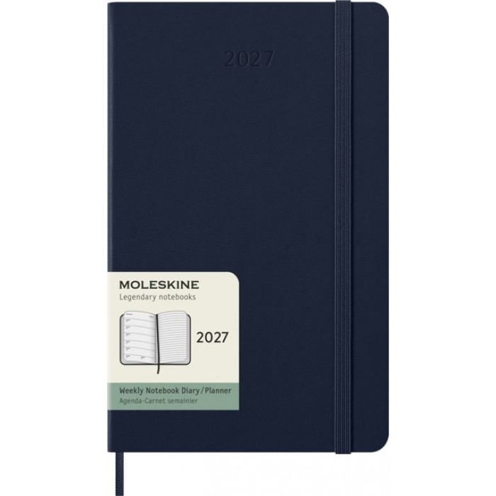 Agenda 2027 Moleskine 12M Planner Weekly 7dagen/1pagina large hc sapphire blue