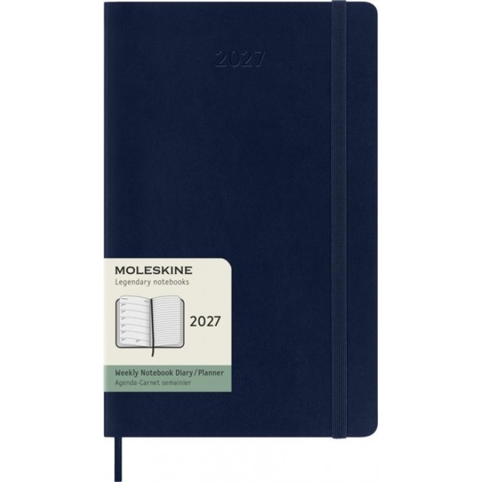 Agenda 2027 Moleskine 12M Planner Weekly 7dagen/1pagina large sc sapphire blue