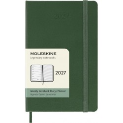 Agenda 2027 Moleskine 12M Planner Weekly 7dagen/1pagina pocket hc myrtle green