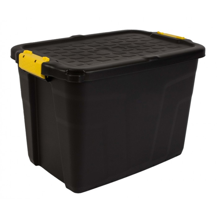 Opbergbox Bankers Box 60L met handgrepen robuust zwart