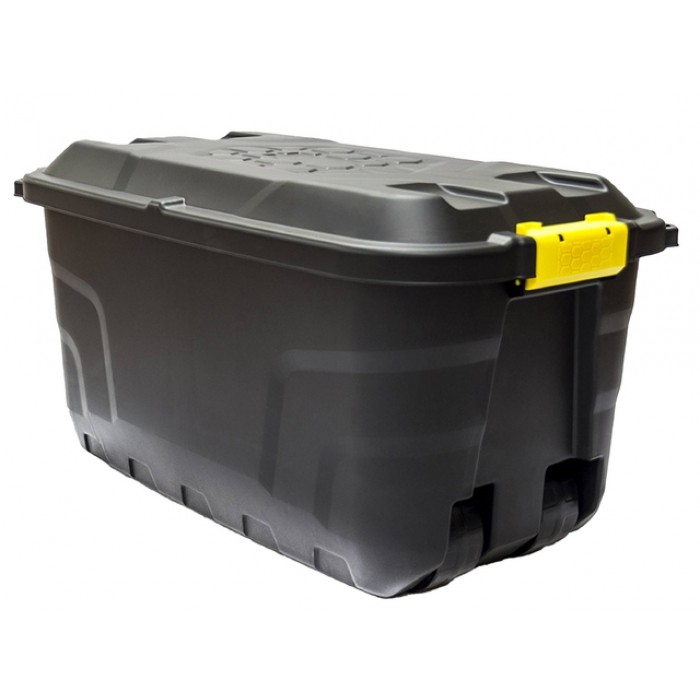 Opbergbox Bankers Box 75L met wielen robuust zwart