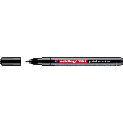 Paintmarker edding 791 op alcoholbasis 1-2mm zwart