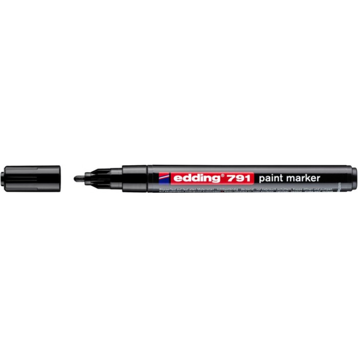Paintmarker edding 791 op alcoholbasis 1-2mm zwart