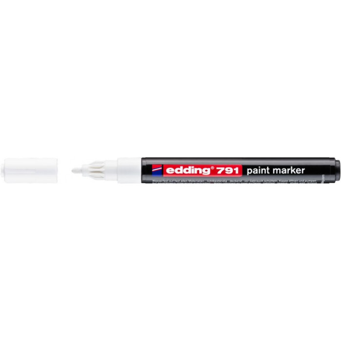 Paintmarker edding 791 op alcoholbasis 1-2mm wit