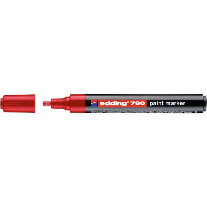 Paintmarker edding 790 op alcoholbasis 2-3mm rood