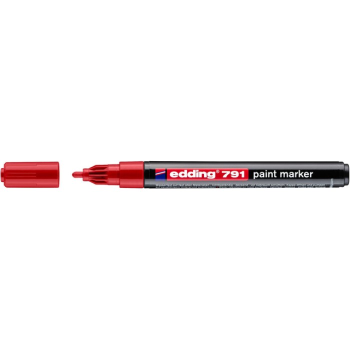 Paintmarker edding 791 op alcoholbasis 1-2mm rood