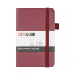 Notitieboek Sakura pocket 90x140mm lijn hard cover moerbei