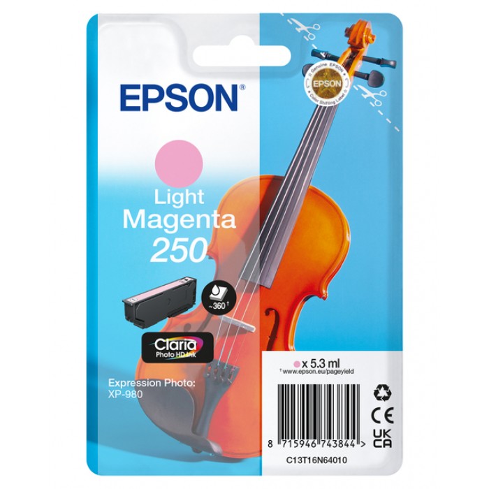 Inktcartridge Epson 250 T16N64 licht rood
