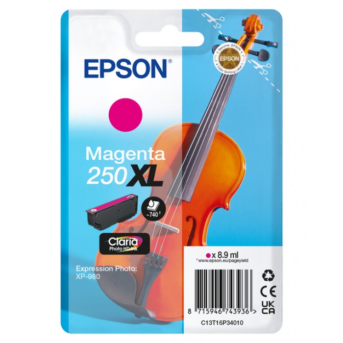 Inktcartridge Epson 250XL T16P34 rood