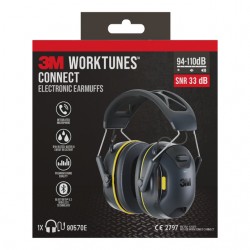 Oorkap 3M WorkTunes Connect Bluetooth 94-110 dB zwart