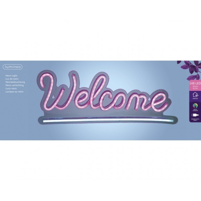 Ledbord Lumineo indoor USB neon Welcome
