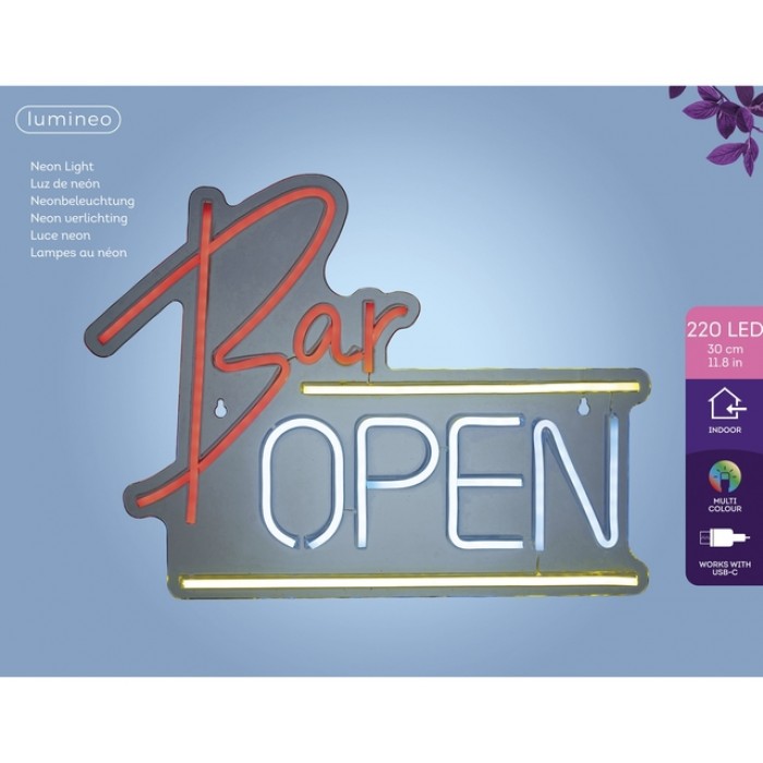 Ledbord Lumineo indoor USB neon Bar Open