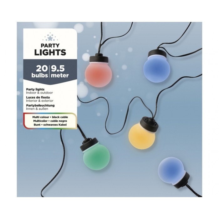 Partylight Lumineo led outdoor 20 bollen 950cm assorti