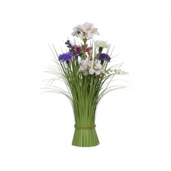 Kunstgras Everlands met bloemen assorti 40cm polyester