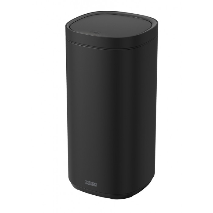 Afvalbak Desq Touch 50 liter RVS zwart