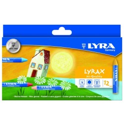 Waskrijt LYRA Lyrax Wax Giants set &agrave; 12 kleuren