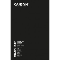 Schetsboek Canson Graduate 20vel 140gr A5 wit