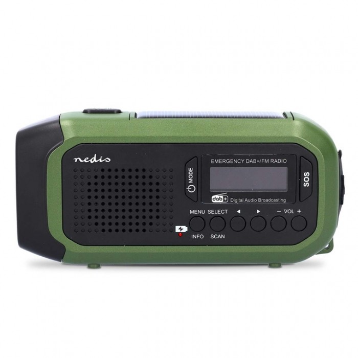 Noodradio Nedis DAB+ FM zonnepaneel