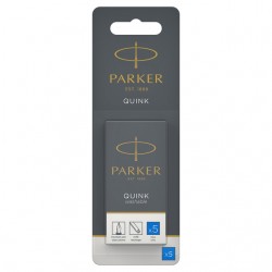 Inktpatroon Parker Quink uitwasbaar blauw blister &agrave; 5 stuks
